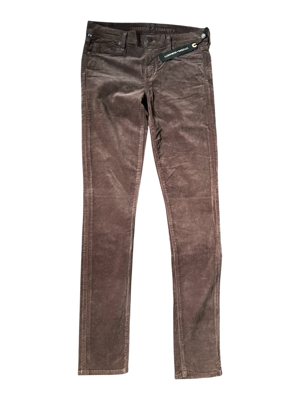Citizens of Humanity NWT Avedon Skinny Corduroy Pants Lava Brown 29